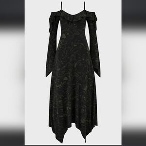 Killstar Black Gothic Floral Dress